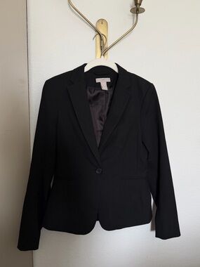 H&M Black Tailored Blazer XS Classic Structured Jacket